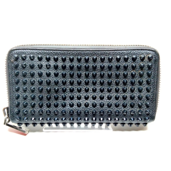 Christian Louboutin Long Wallet  Black Leather Zippy compact wallet - Picture 8 of 9